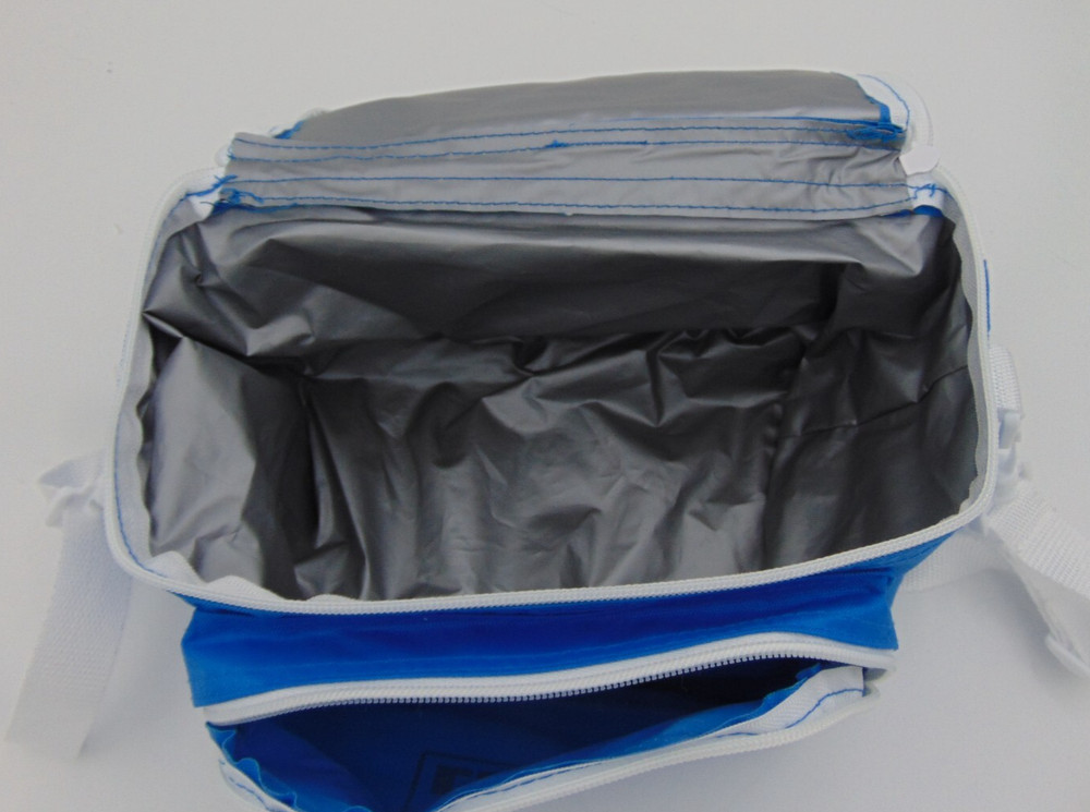 BUD LIGHT Blue Lunchbook Bag Removeable Adjustable Straps Zipper