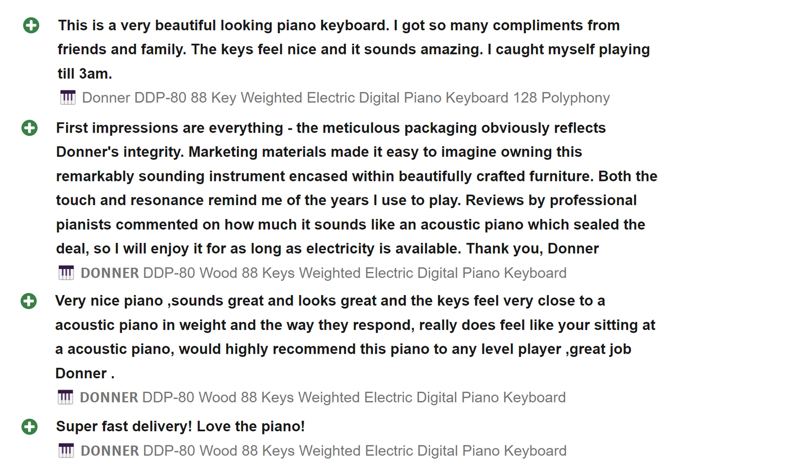 Donner DDP-80 PLUS Digital Piano 88-Key Weighted Wood Grain