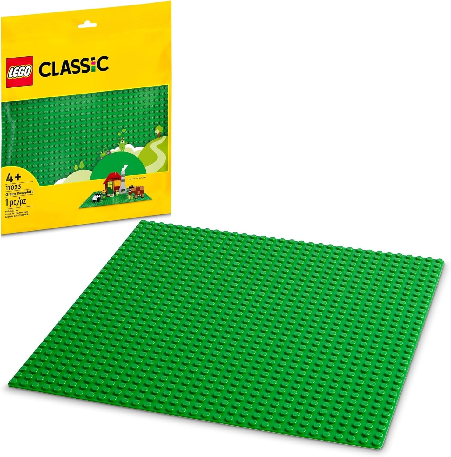 LEGO Classic Green Baseplate, Square 32x32 Stud Foundation to Build, Play, and D