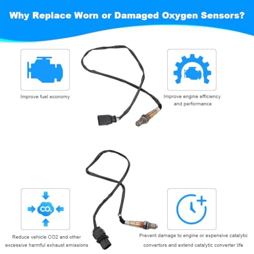 2PCS Oxygen O2 Sensor Upstream Downstream Replacement for 2009-2016 Audi A4,