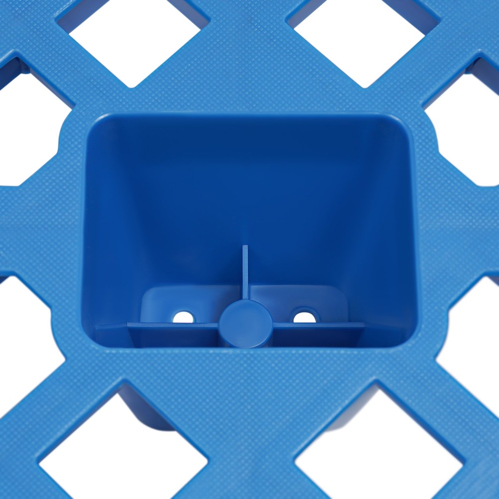 4pcs Blue Pallets Moisture-proof Floor Pallet Rectangular Breathable Grid Pallet