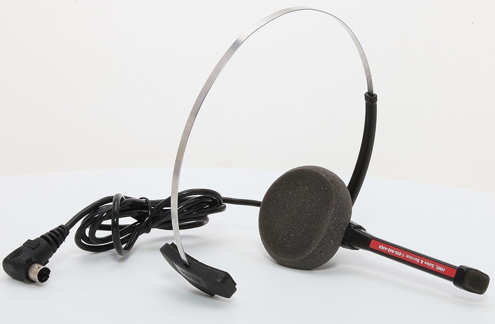 HME HS12 Headset & Microphone For COM6000 Wireless Drive Thru Intercom Beltpacks
