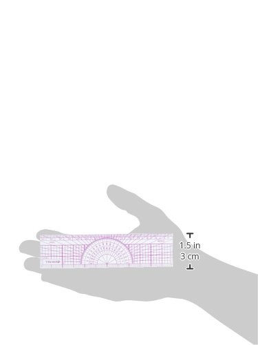 Transparent Protractor Ruler 6 Inch 15cm for School Office Drafting