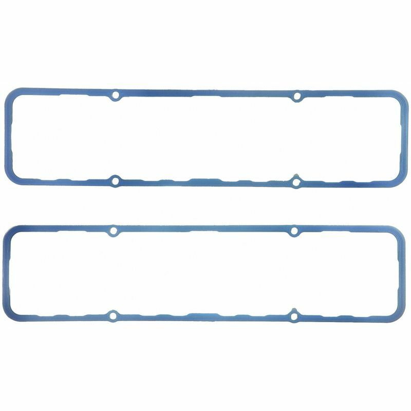 Fel-Pro 1628 Small Block Chevy Molded Blue Silicone Valve Cover Gasket Pair Of 2
