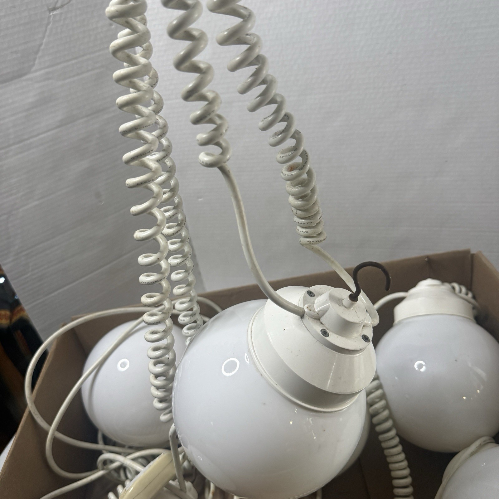 8 Globe Light Set Soft White 6” Globes Cord 30 ft Outdoor String Lights Tent