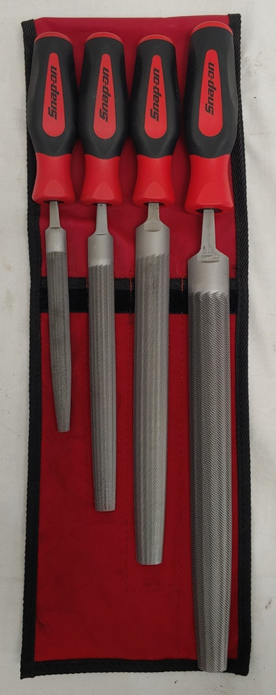 Snap-On 4pc Instinct Soft Grip Handle Half Round File Set - SGHBF400A