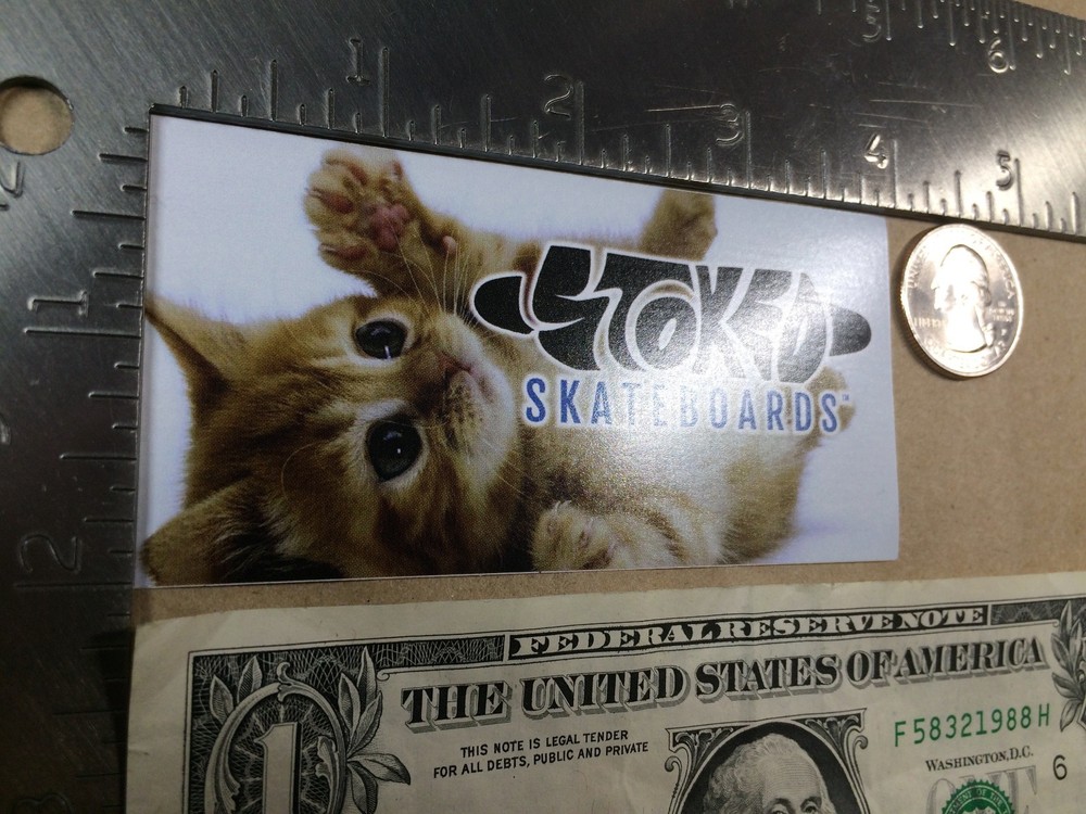 Stoked Skateboards Kitten Sticker