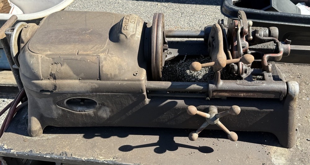 Ridgid 535 Pipe Threader w/ Universal Die Head, Threading Machine Dusty Rusty