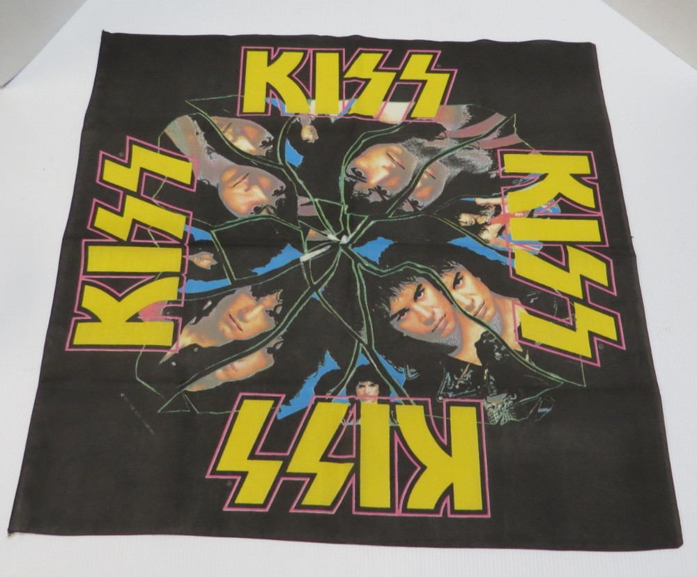 KISS OFFICIAL CRAZY NIGHTS BANDANA 1987
