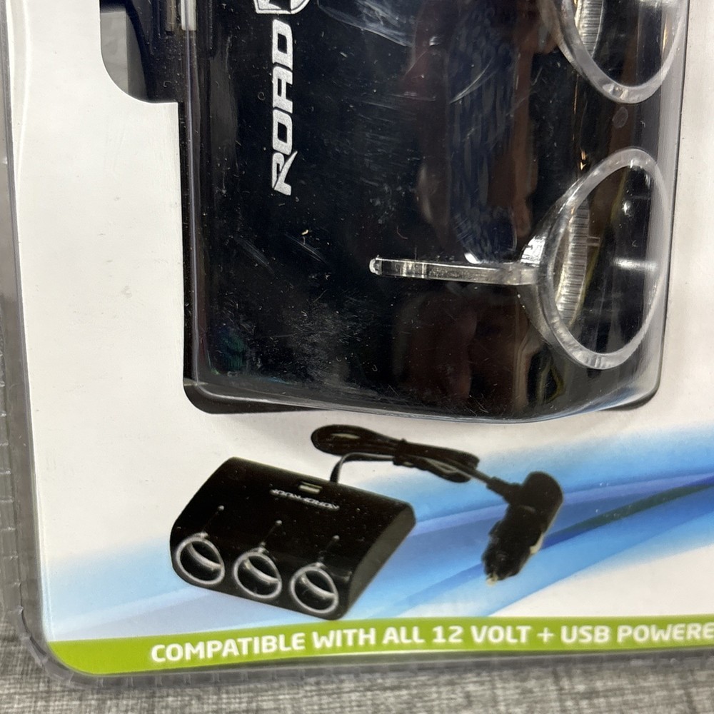 Road Proof Triple 12v Plus USB Socket Adapter