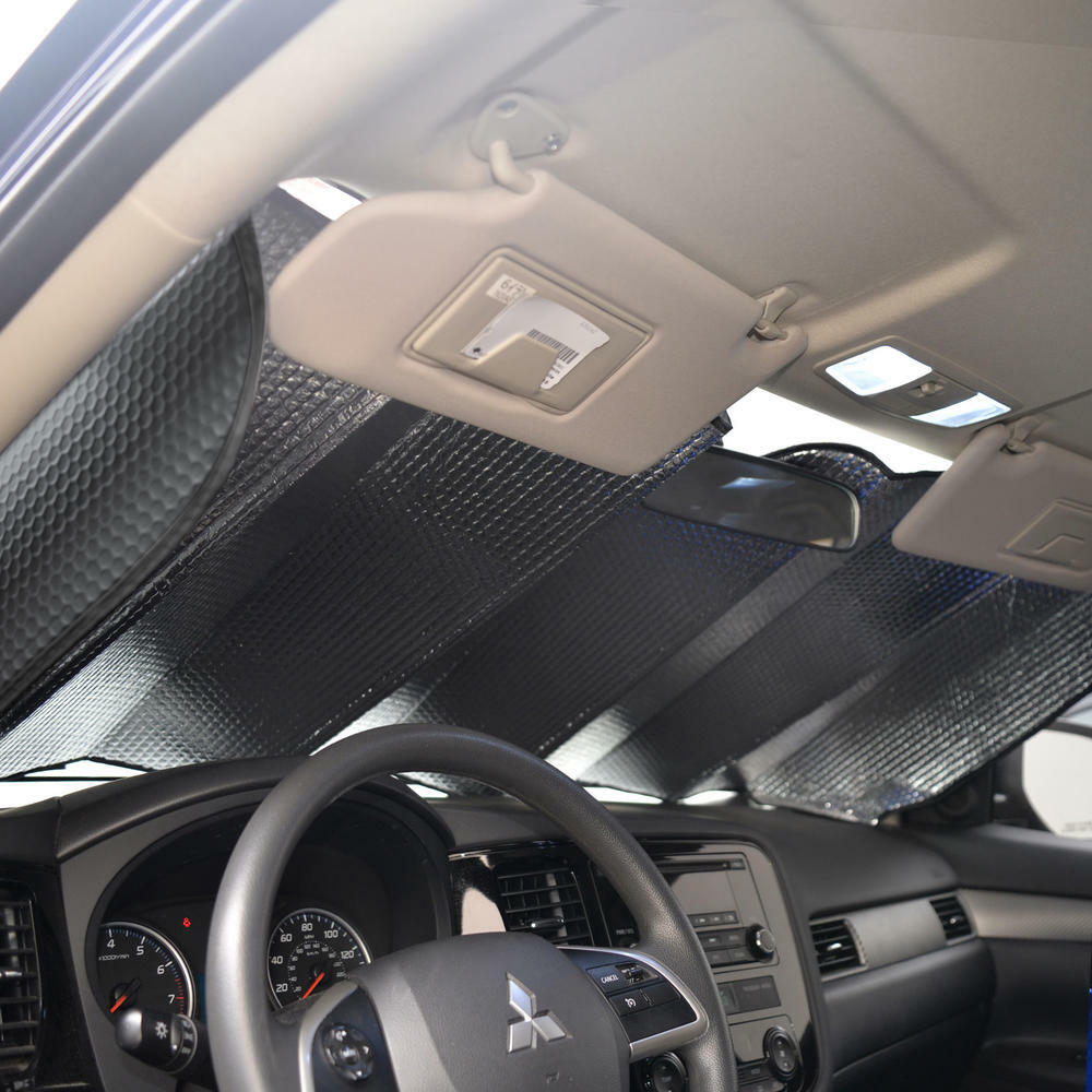 Standard Auto SunShade Foldable Metallic Black Wind Shield Reversible Shade⭐⭐⭐⭐⭐