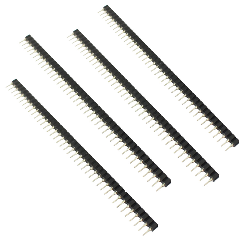 4PCS Strip Tin PCB Female IC Breakable 40pin Single Row Round Header Socket