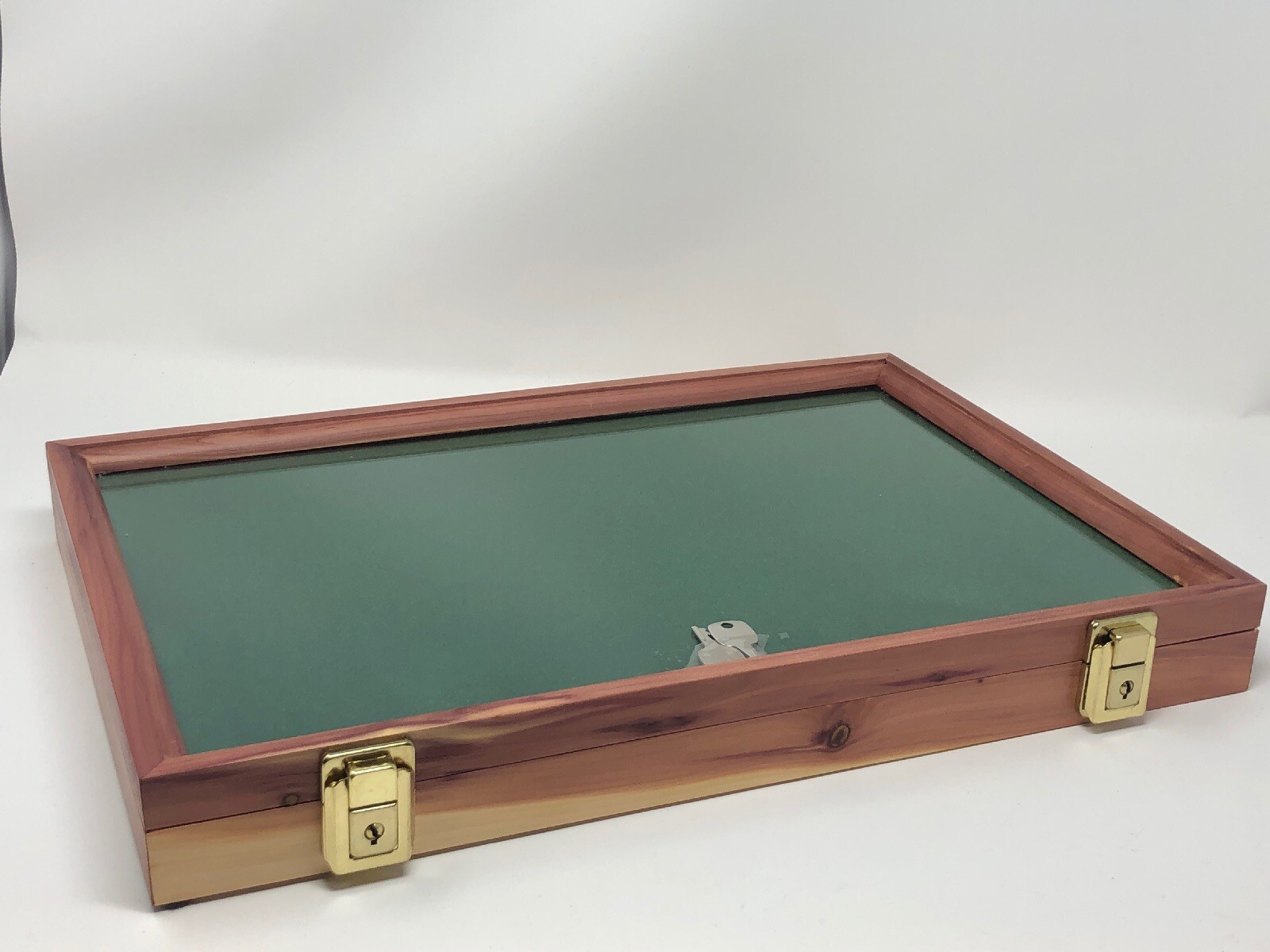 Cedar Wood Display Case 12 x 18 x 2 for Arrowheads Knives Collectibles & More