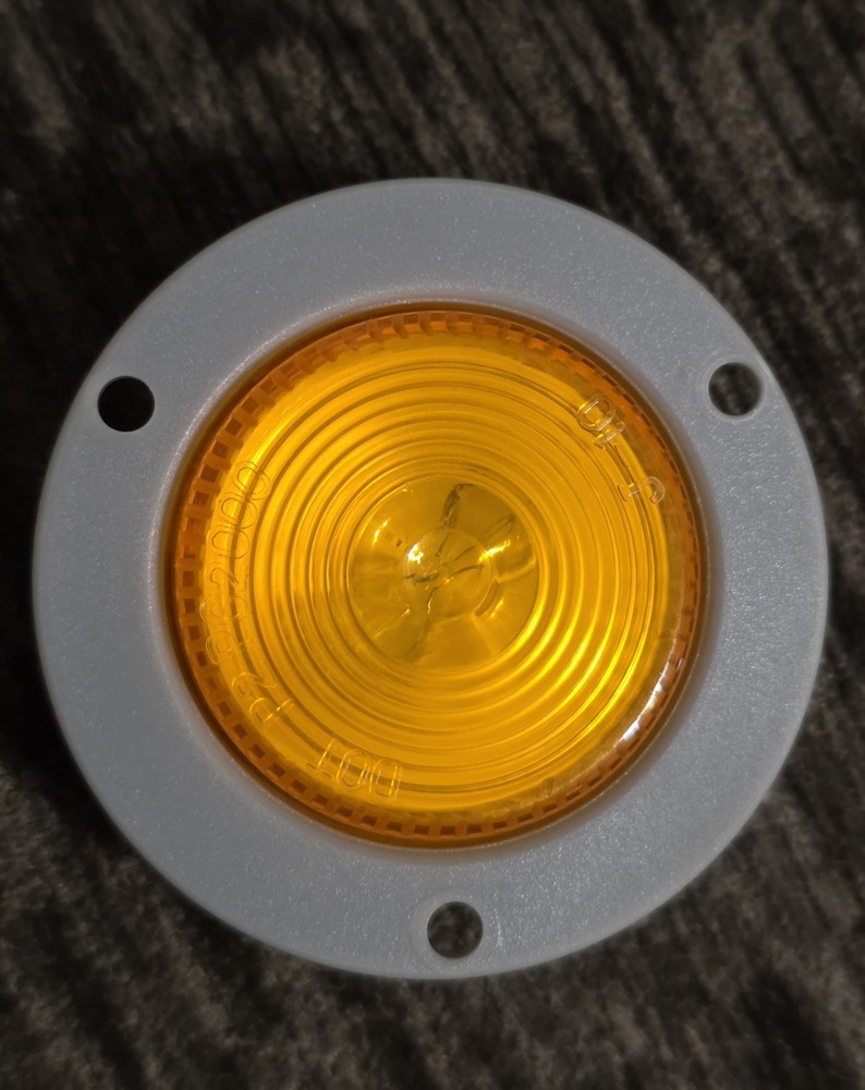 2” AMBER Round Clearance Marker Light Flush Mount ~ UBLights SEF2000A-2