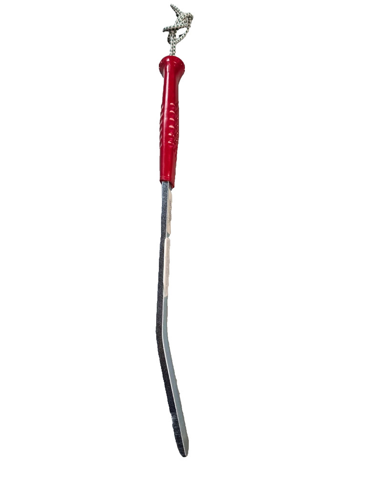 Abalone Angled Shell Pry Bar, 13 " Tool, Coated Red Comfort Handle.