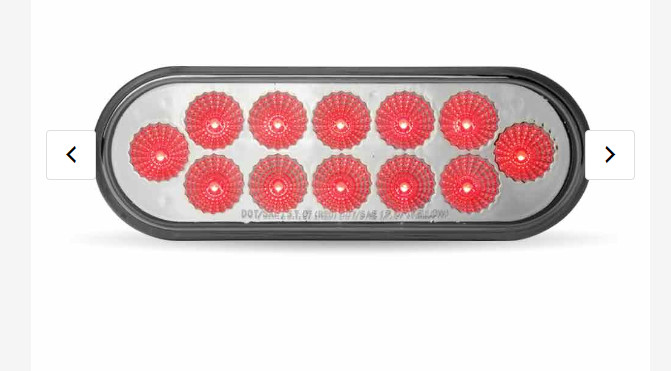 Oval Clear Red LED Stop, Turn & Tail Light