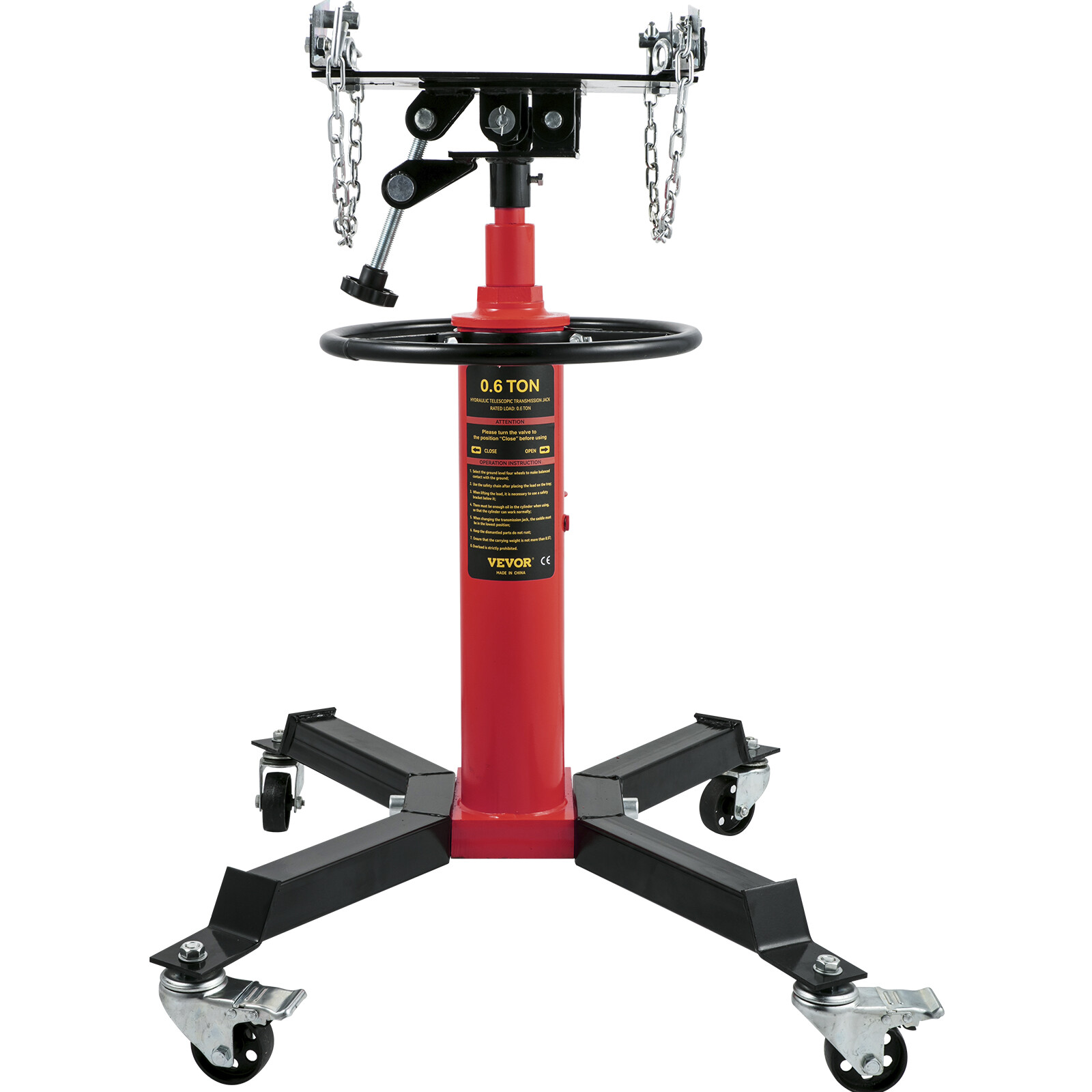 1322-1660 LBS 2 Stage Hydraulic Transmission Jack w/360°Swivel Wheel Lift Hoist