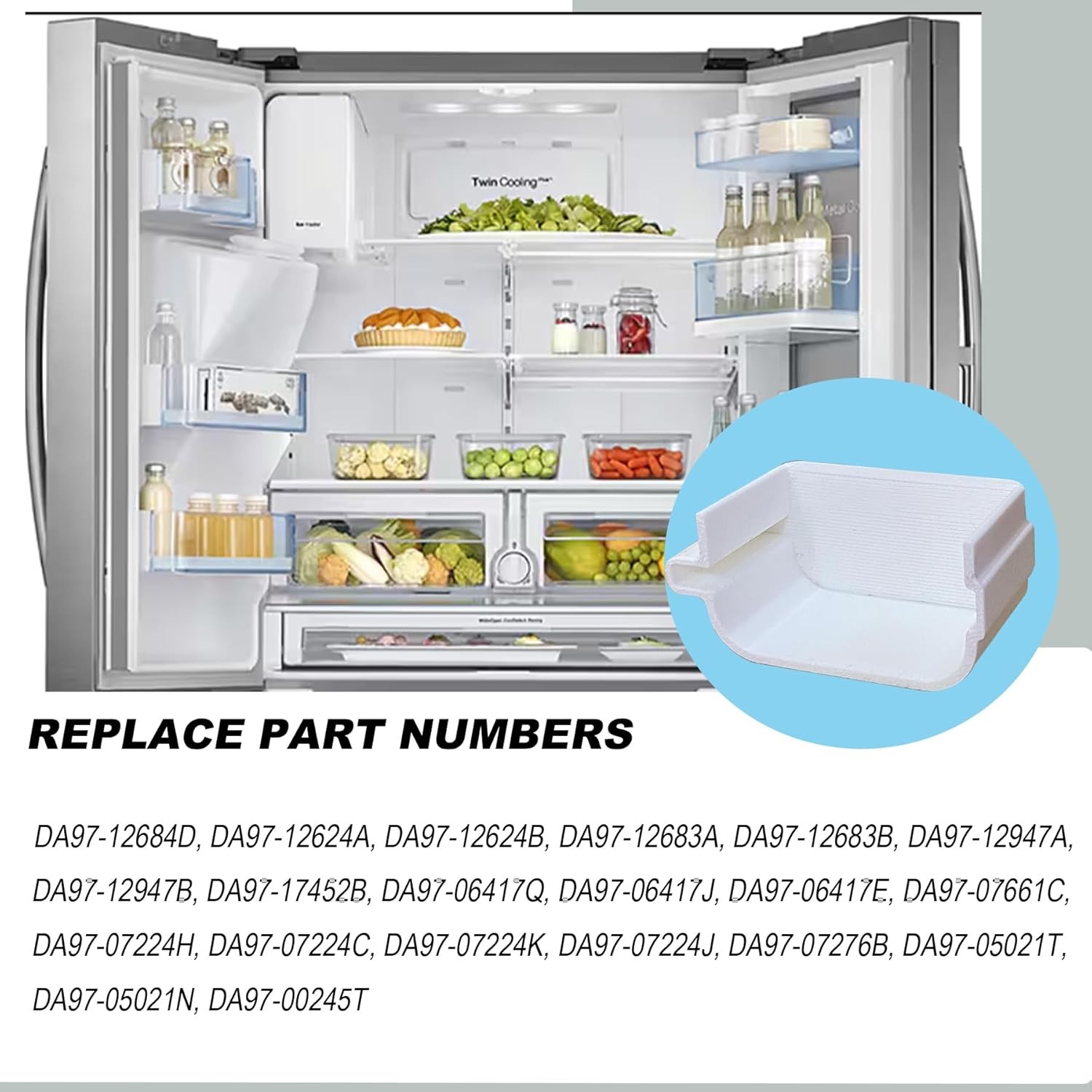 CCLINK Refrigerator Door Repair Parts Compatible With Samsung white