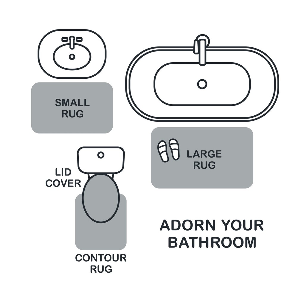 Mainstays Basic Polyester 20" x 22" Contour Bath Rug, Grey