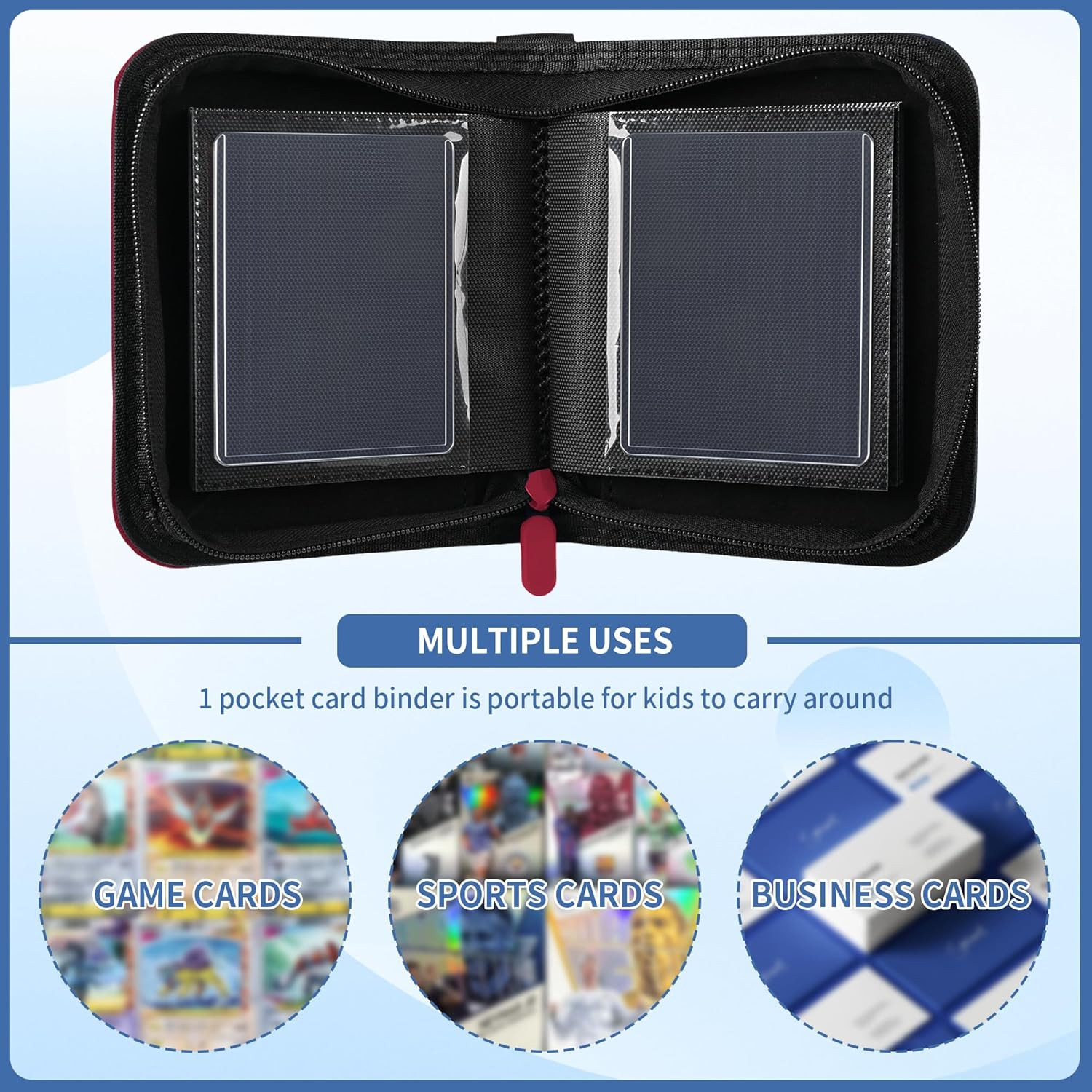 1 Pocket Toploader Binder 40 Pockets One Pocket Mini Trading Card Album,Diamond