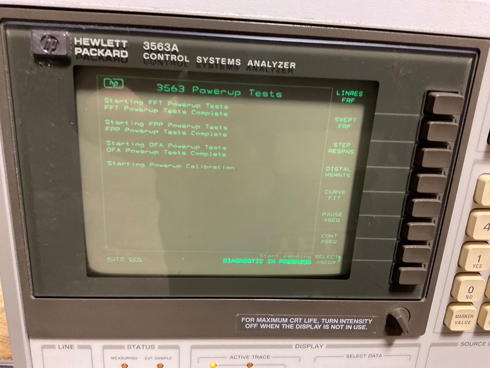Agilent Hewlett Packard HP 3563A Control System Analyzer