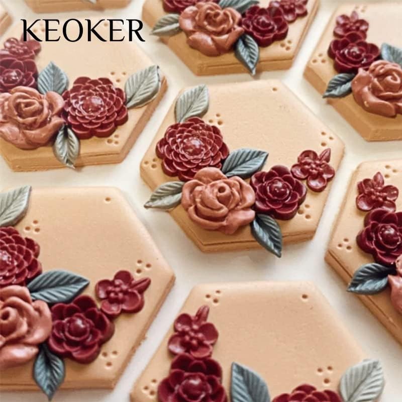 12-Pc Flower Polymer Clay Molds Set