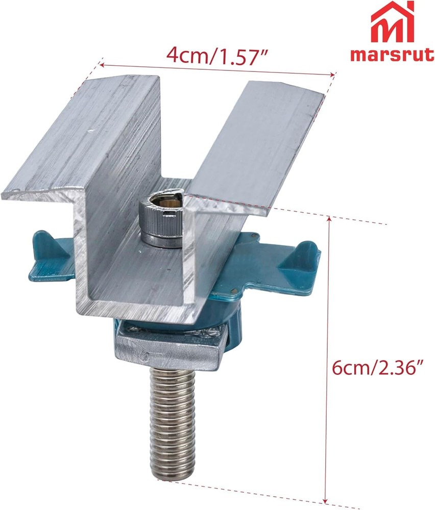 20Pcs Solar Panel Clamps for Unistrut System Mount, Clips Bracket Mounting