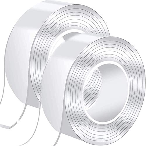 Cinta de montaje extraíble de doble cara Cinta transparente reutilizable, 20ft
