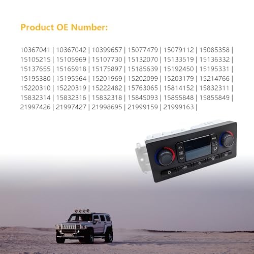 A/C Heater Climate Control Module Panel Switch | Fit for Chevy Silverado