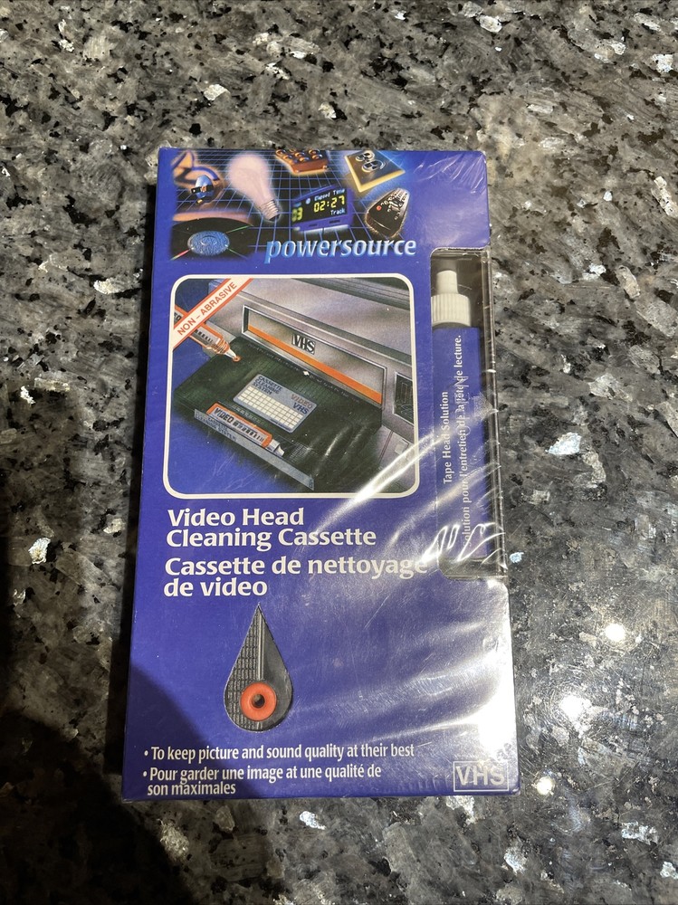Powersource VIDEO Cassette Cleaning System VHS Scientific Formula Non Abrasive