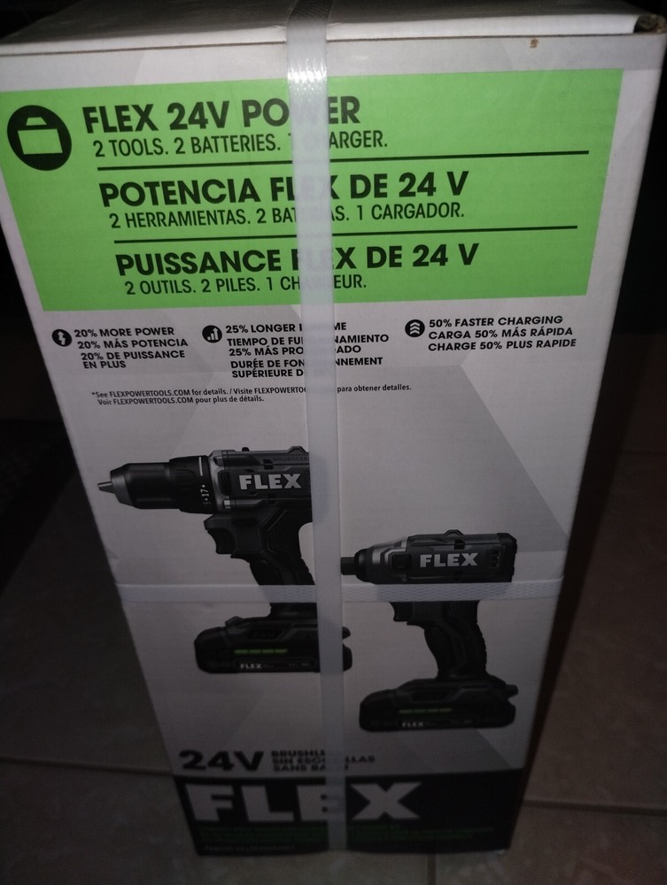 Flex FXM205-2A 24V Compact Drill Driver and Compact Impact Driver -Combo Kit
