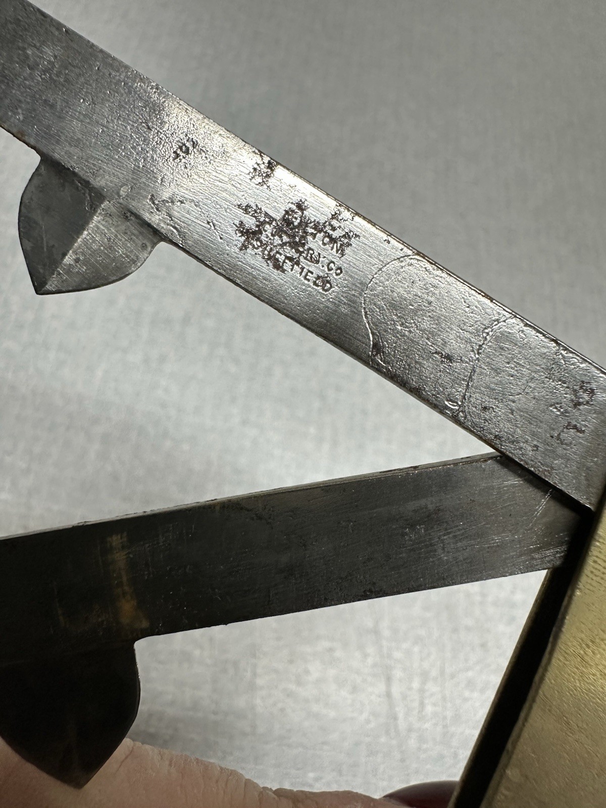 Antique Fleam Bloodletting Surgical Tool 2 Blade Marked Sheffield 18th Century