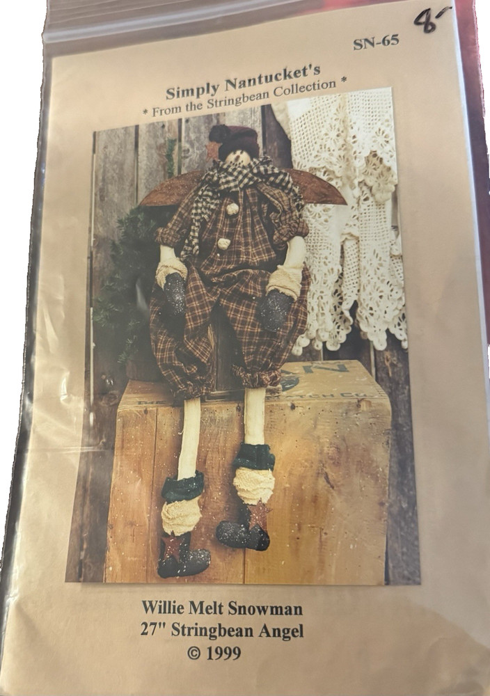 Simply Nantucket's Stringbean Collection pattern Sn-65 Willie Melt Snowman uncut