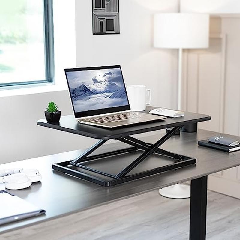 Top Height Adjustable Standing Desk Riser Compact Sit Stand Desktop Converter