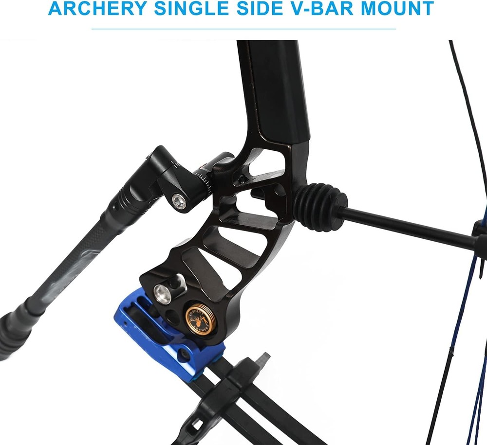 Single Side Adjustable V-Bar Mount Bow Stabilizer Quick Disconnect Rod for Compo