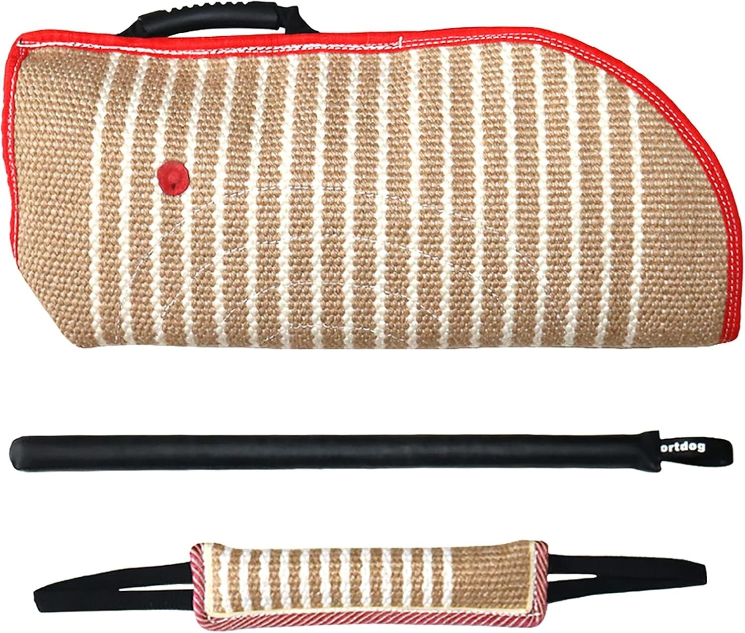 Professional Dog Training Set: Bite Sleeve, Tug Pillow & Stick for Small Breeds