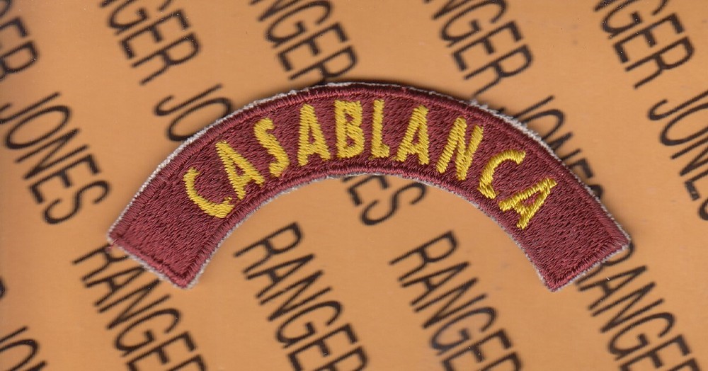 US Army CASABLANCA Transportation Command ~3" tab arc patch c/e