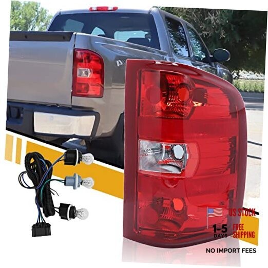 Tail Light Assembly Compatible with Chevy Right Passenger Side-Red Border