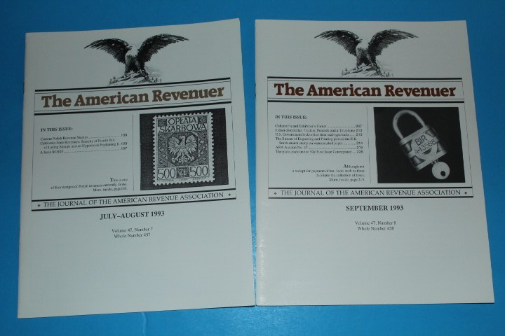 The American Revenuer Journal 1993 FULL Year BlueLakeStamps Outstanding content!