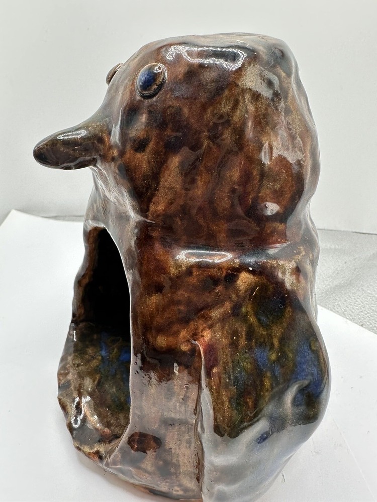 Penguin Candle Holder Signed