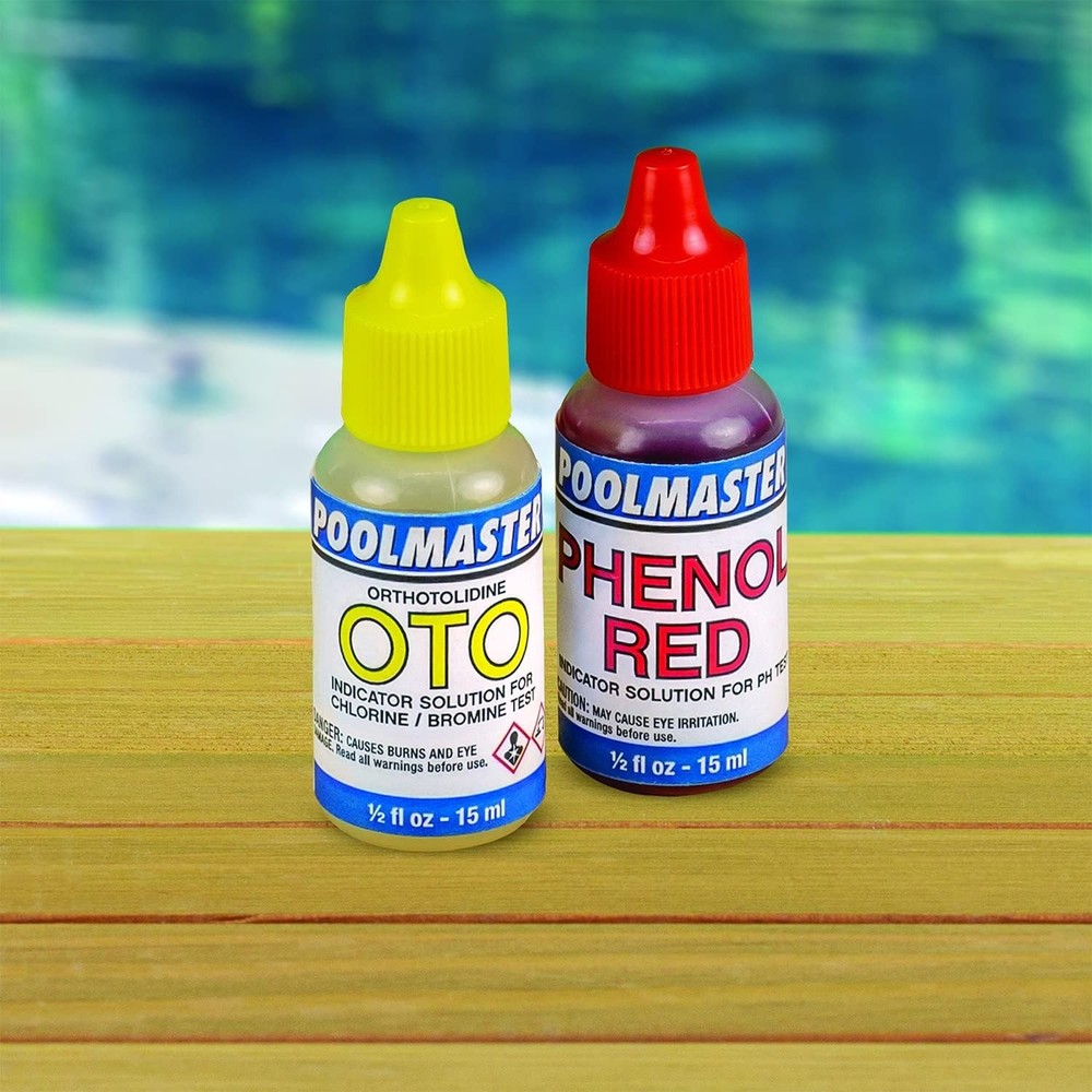 Replacement Indicator Solutions: 1/2-Ounce OTO & Phenol Red for Pools