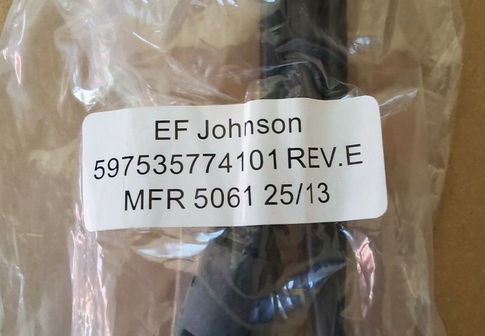 EF Johnson Programing Cable R597535774101 Rev. E