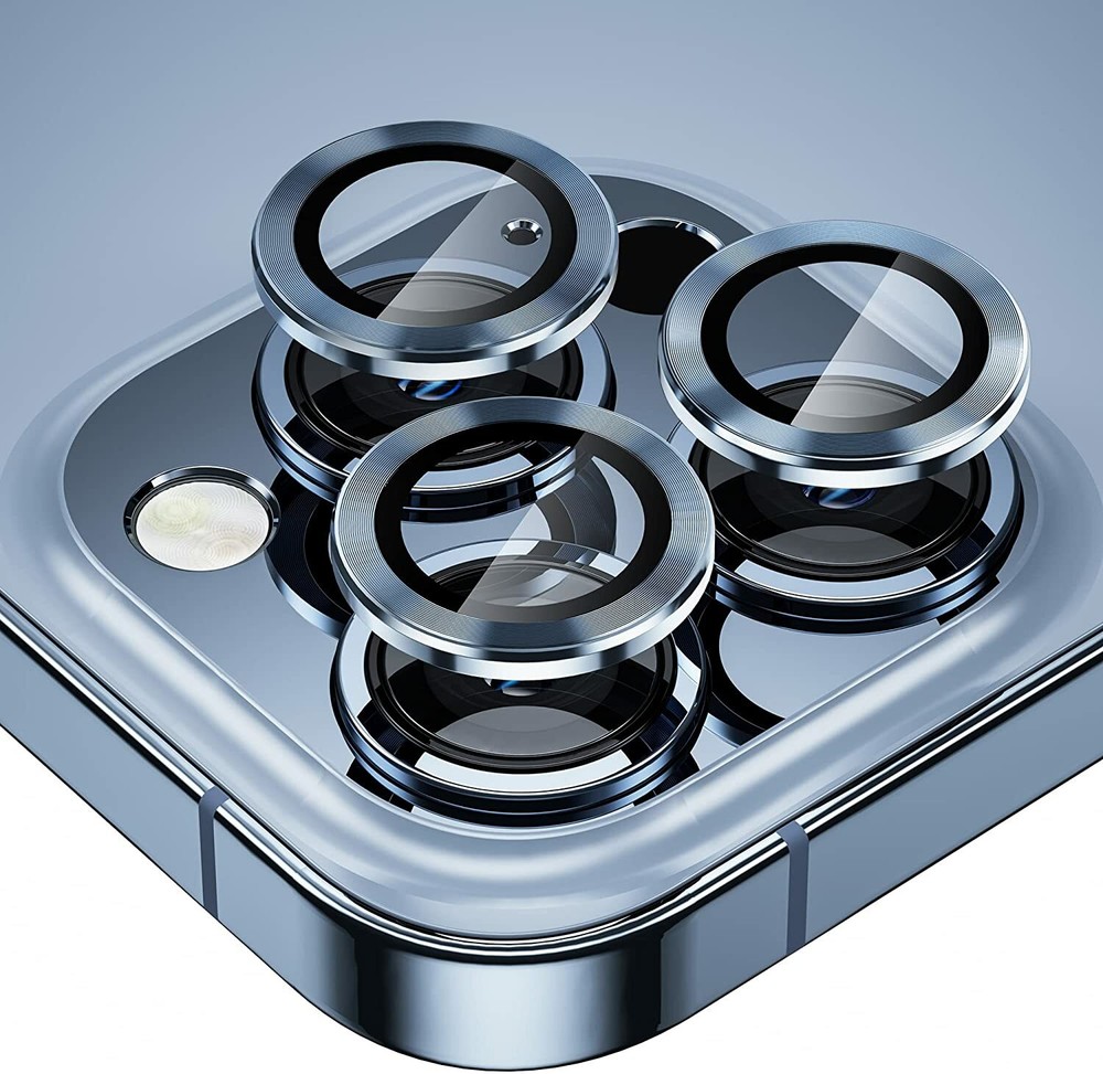 For Apple iPhone 12 13 Pro/Max 3 PC Ring Tempered Glass Camera Lens Protector