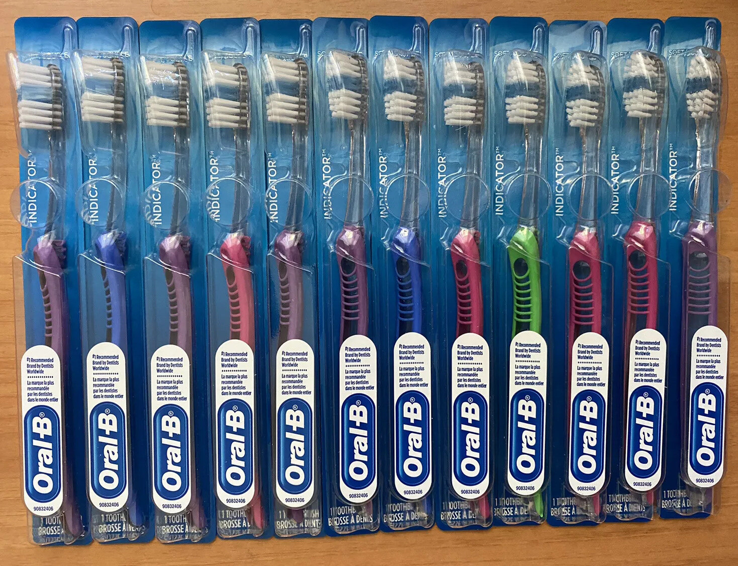 12 Pack Oral-B Indicator 35sft Soft Adult Manual Toothbrushes Multicolor