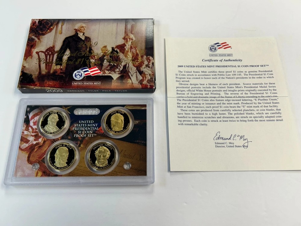 2007-2016 Complete Proof Sets Presidential Dollar Proof Sets with Boxes + COAs