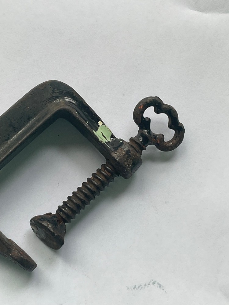 Vintage 3” C-Clamp - Decorative handle