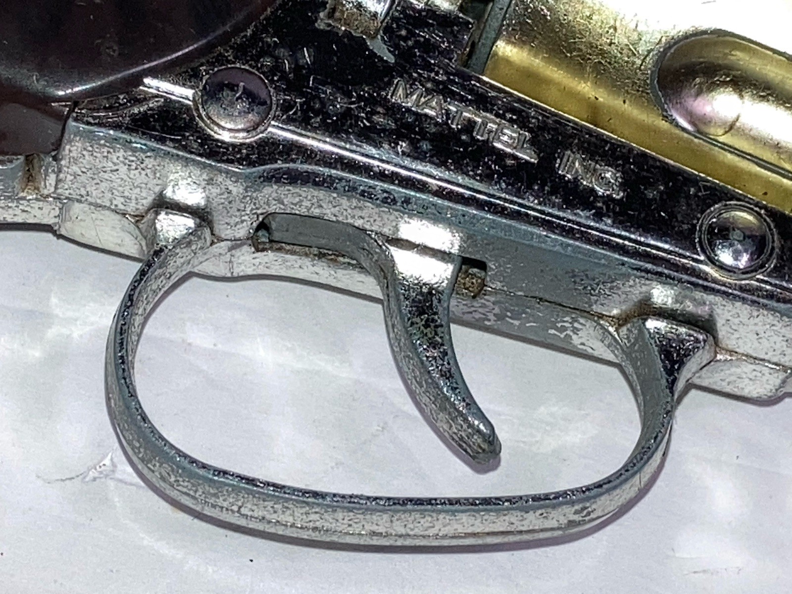 1959 Mattel Shootin' Shell Snub-Nose 38 Toy & Holster, Badge & Papers In Box