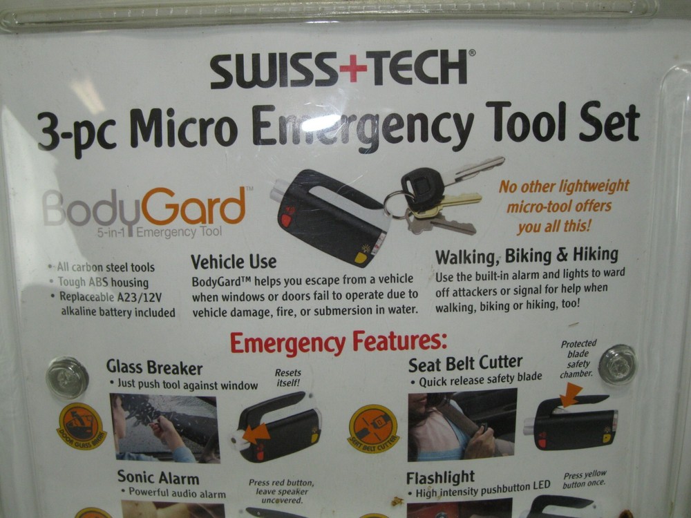 SWISS+TECH 3-PC MICRO EMERGENCY TOOL SET KIT - NOS