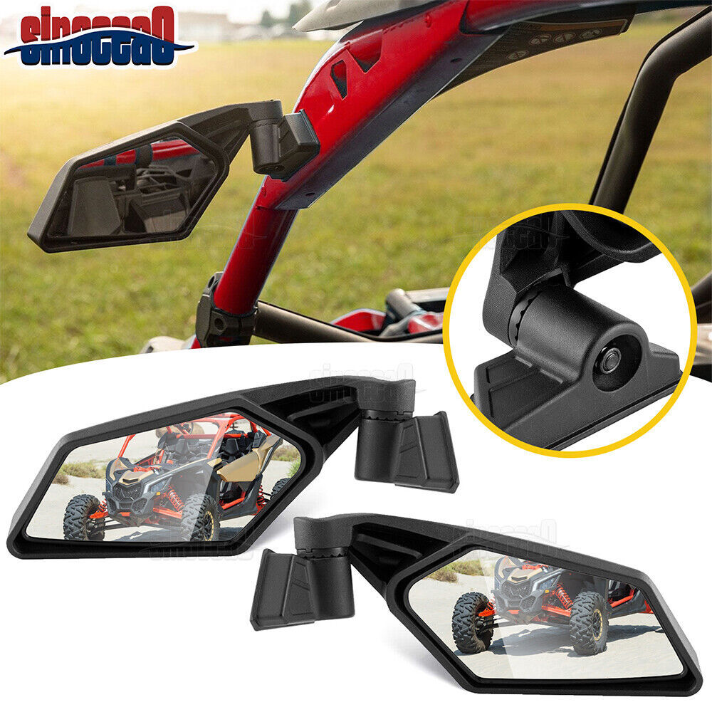 For 2017-2024 Can Am Maverick X3 XRS XDS MAX Racing Style Rear View Side Mirrors