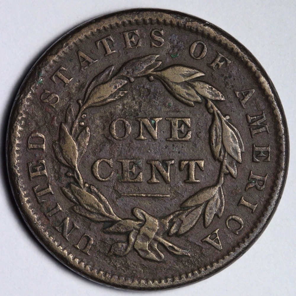 1837 Coronet Head Large Cent VF E119 VWUNM